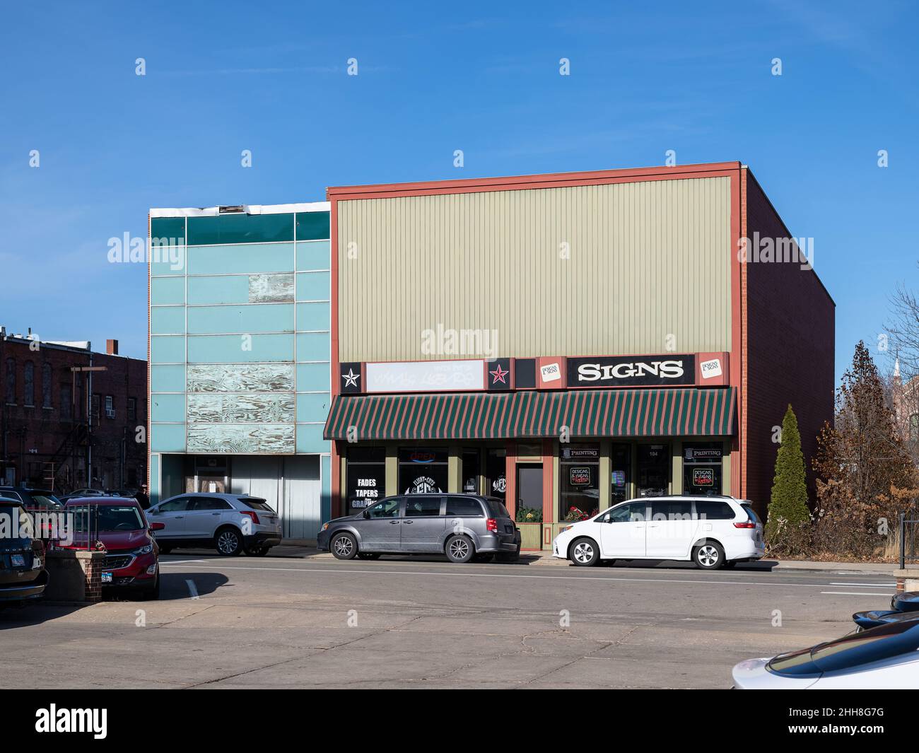 Gebäude in der Innenstadt von Ottawa, Illinois Stockfoto