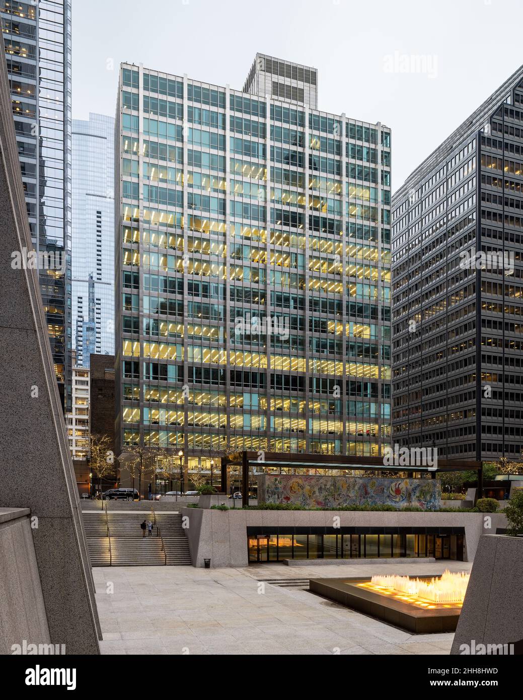 Inland Steel Building, entworfen von Bruce Graham und Walter Netsch von Skidmore, Owings & Merrill Stockfoto Inland Steel Building, entworfen von Bruce Graham und Walter Netsch von Skidmore, Owings & Merrill Stockfoto