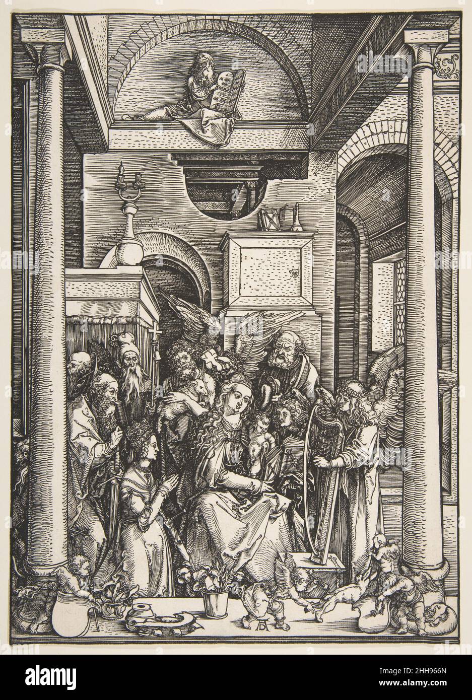 Die Verherrlichung der Jungfrau, aus dem Leben der Jungfrau Ca. 1502 Albrecht Dürer Deutsch. Die Verherrlichung der Jungfrau, aus dem Leben der Jungfrau 387881 Stockfoto