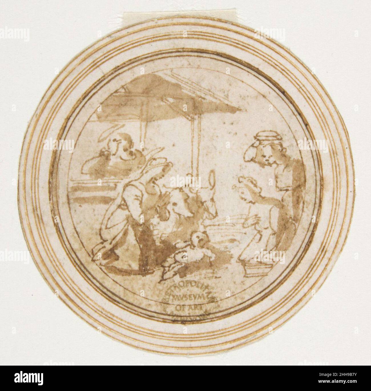 Anbetung der Hirten 16th Jahrhundert Anonym, Italienisch, 16th Jahrhundert Italienisch. Anbetung der Hirten 341816 Stockfoto