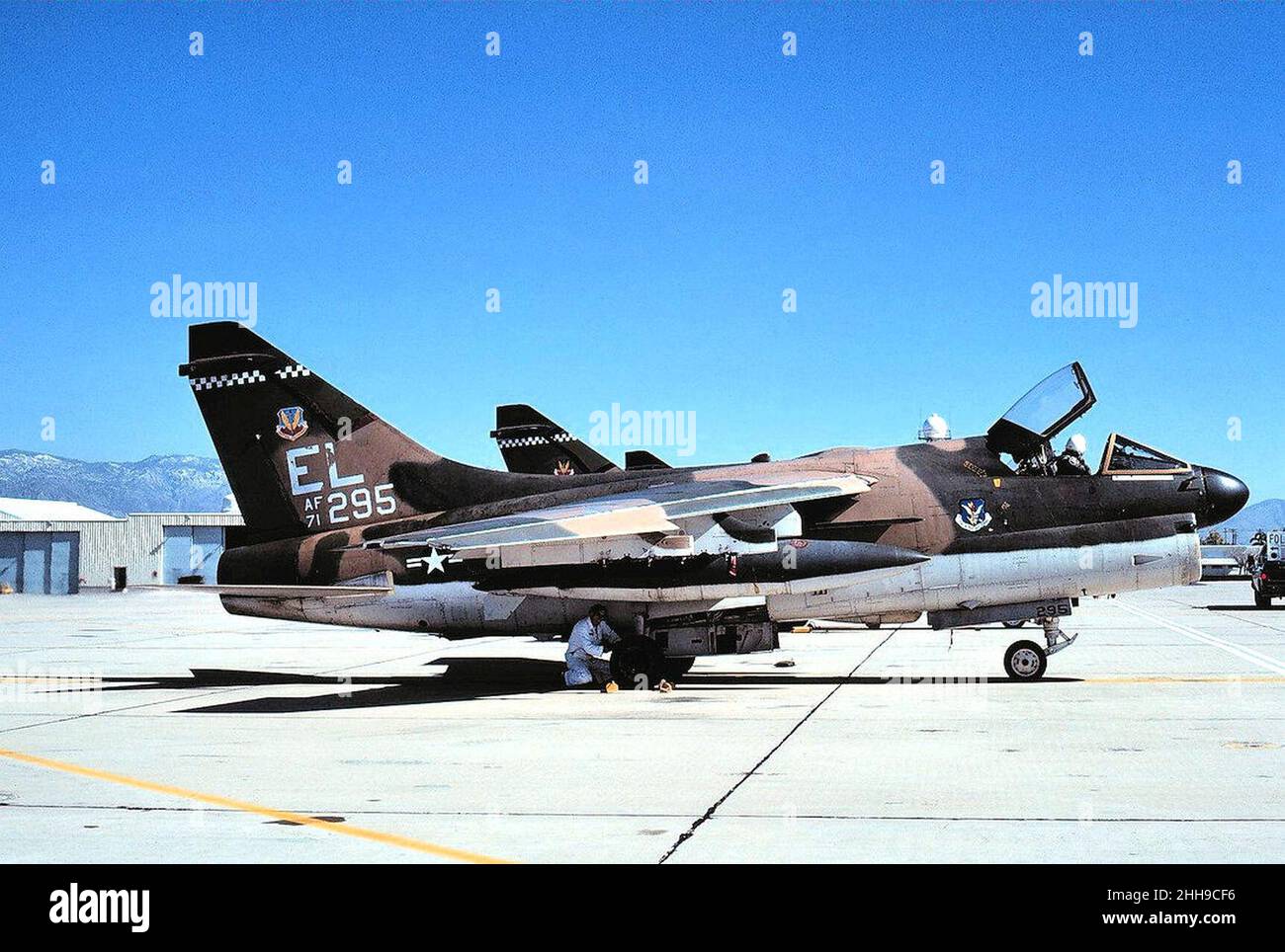 75Th Tactical Fighter Squadron A-7 D Corsir II 71-0295. Stockfoto