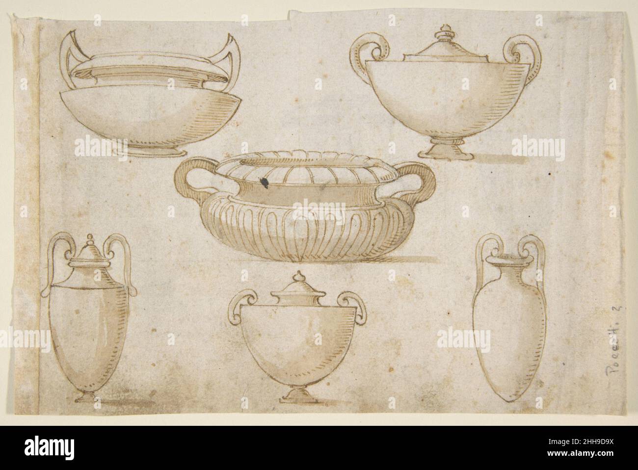 Ornamentbilder Nach Antiken Vasen 1548–1612 Nach Bernardino Poccetti Italienisch. Dekorative Motive Nach Antiken Vasen 363757 Stockfoto