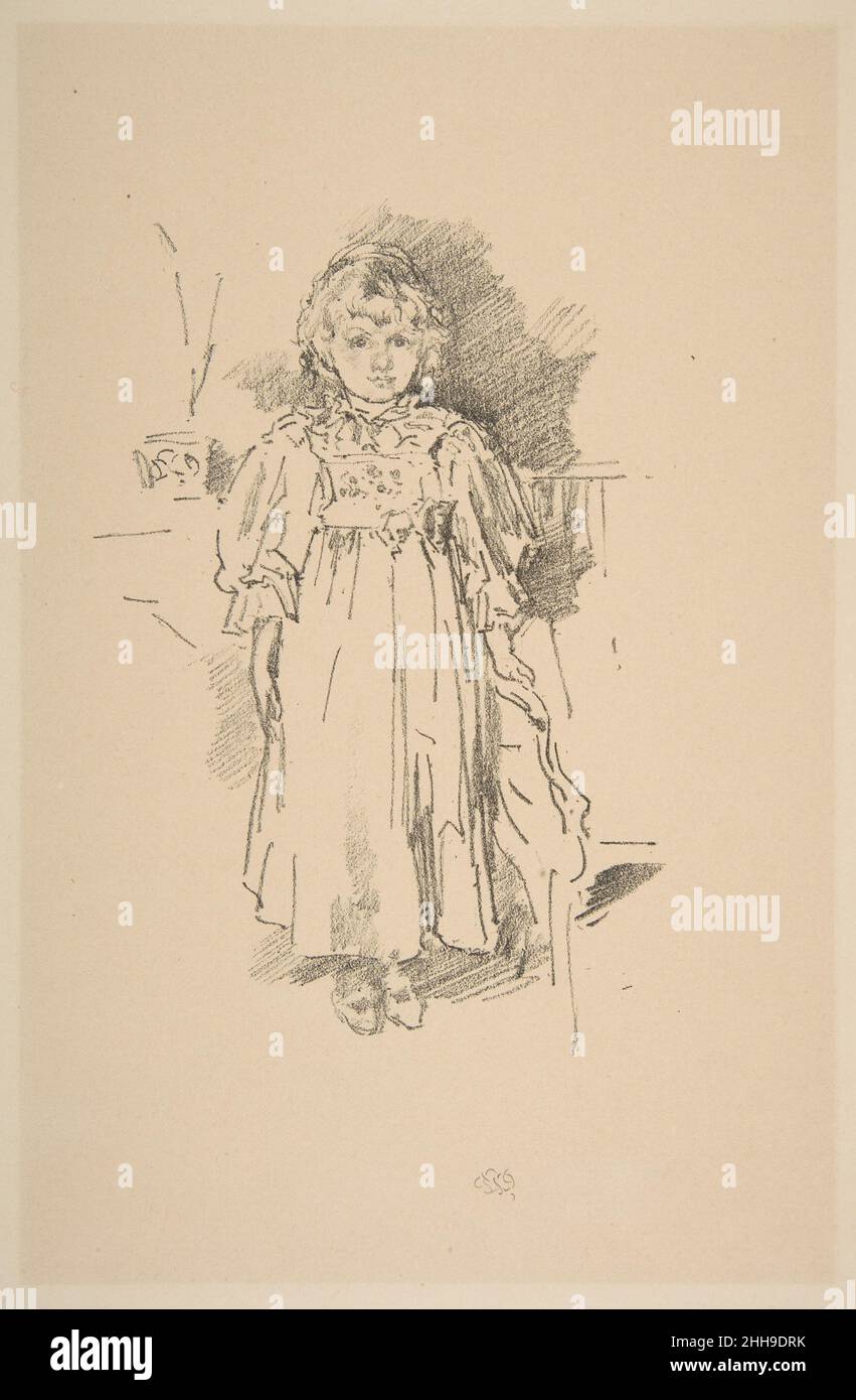 Little Evelyn 1896 James McNeill Whistler Amerikaner. Little Evelyn 372870 Stockfoto