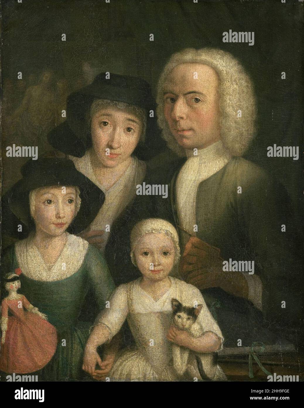 Hendrik Spilman - Selbstporträt mit seiner Familie. Stockfoto