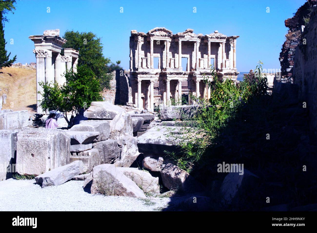 Ephesus, Türkei; Juni 24 2008: Bibliothek von Celsus, antikes römisches Gebäude in Ephesus, Anatolien (2nd. Jahrhundert) Stockfoto