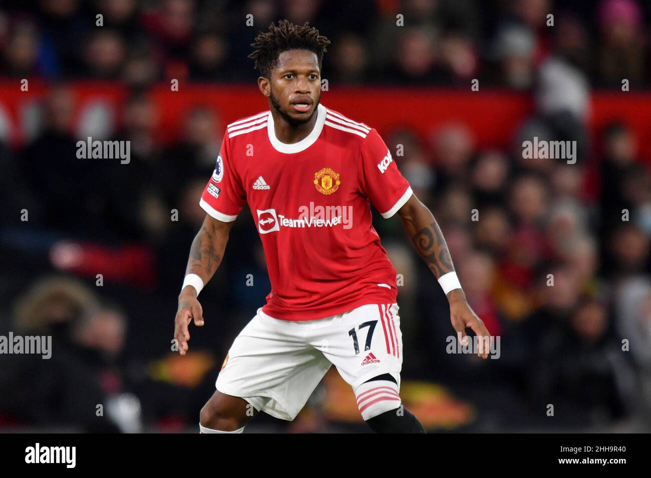 Manchester, Großbritannien. 22nd Januar 2022. Fred von Manchester United während des Spiels in der Premier League in Old Trafford, Manchester, Großbritannien. Bilddatum: Sonntag, 23. Januar 2022. Bildnachweis sollte lauten: Anthony Devlin Kredit: Anthony Devlin/Alamy Live News Stockfoto