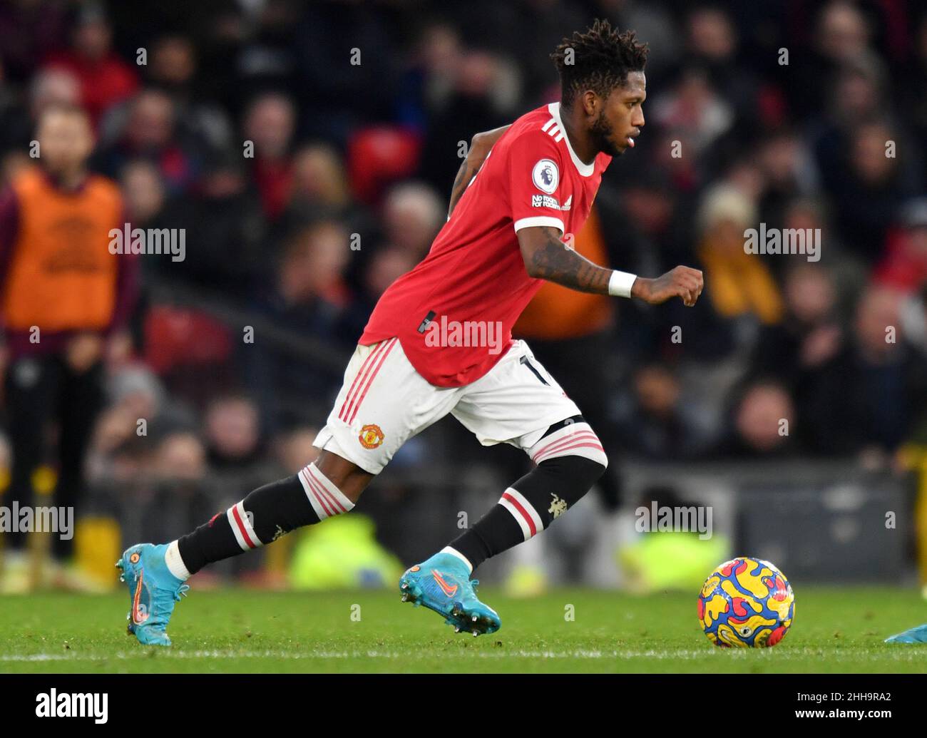 Manchester, Großbritannien. 22nd Januar 2022. Fred von Manchester United während des Spiels in der Premier League in Old Trafford, Manchester, Großbritannien. Bilddatum: Sonntag, 23. Januar 2022. Bildnachweis sollte lauten: Anthony Devlin Kredit: Anthony Devlin/Alamy Live News Stockfoto