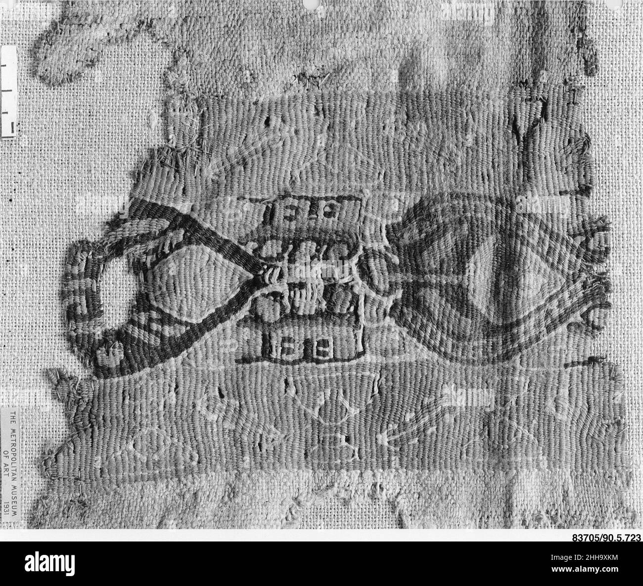 Fragment des Schulterbandes 5th–6th Jahrhundert. Fragment des Schulterbandes 444202 Stockfoto