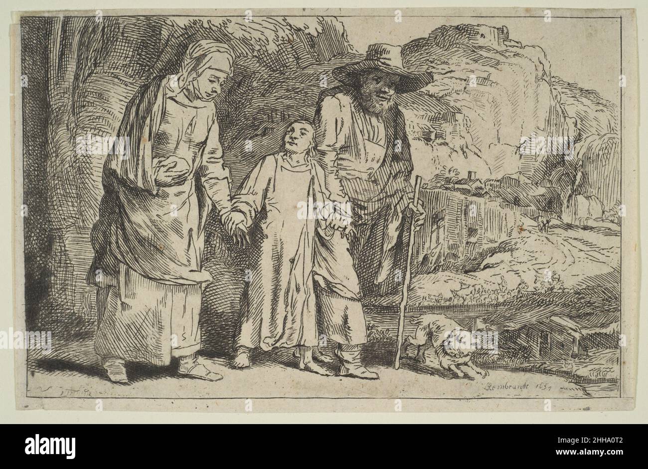 Christus zwischen seinen Eltern Rückkehr aus dem Tempel n.d. Baron Dominique Vivant Denon. Christus zwischen seinen Eltern, die aus dem Tempel zurückkehrten 395984 Stockfoto