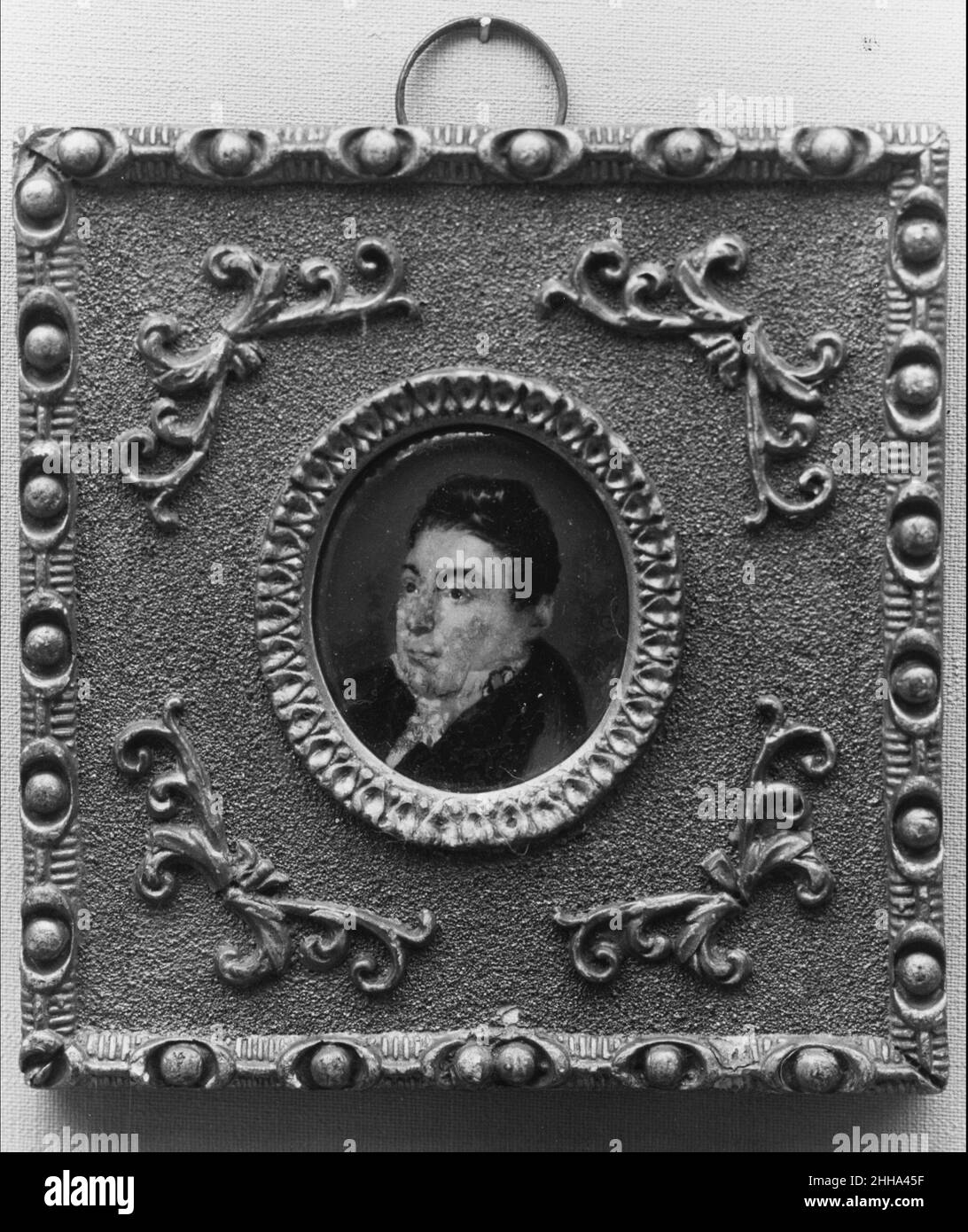 Porträtminiatur des Marquis de Lafayette 1775–1883. Porträt-Miniatur des Marquis de Lafayette. 1775–1883. Elfenbein. Hergestellt in Frankreich Stockfoto