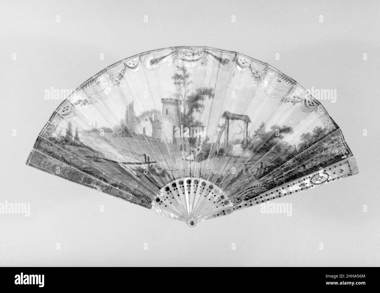 Fan Anfang 19th Jahrhundert Französisch. Lüfter 209801 Stockfoto