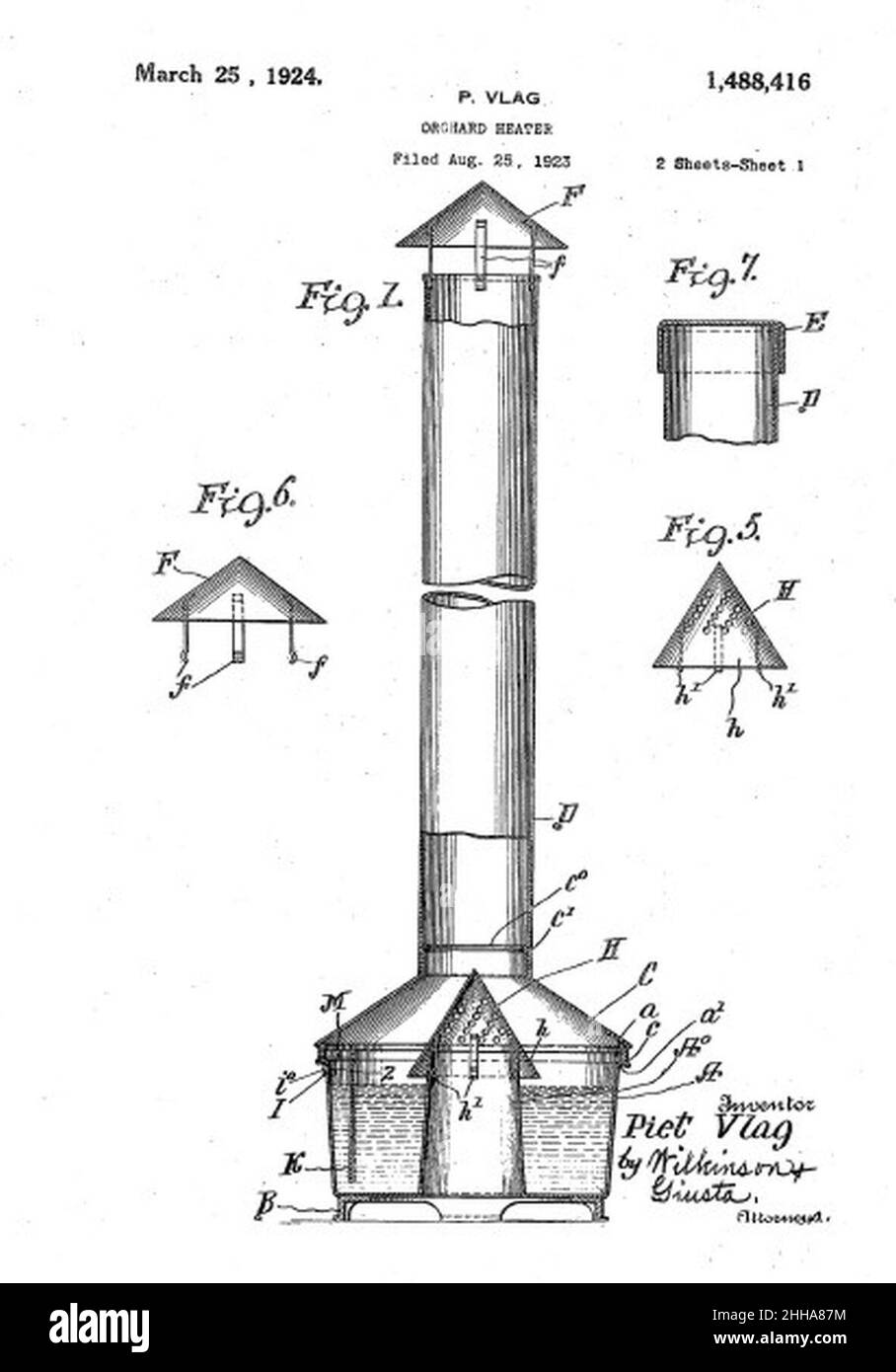 Wisch-Pot-Patent. Stockfoto
