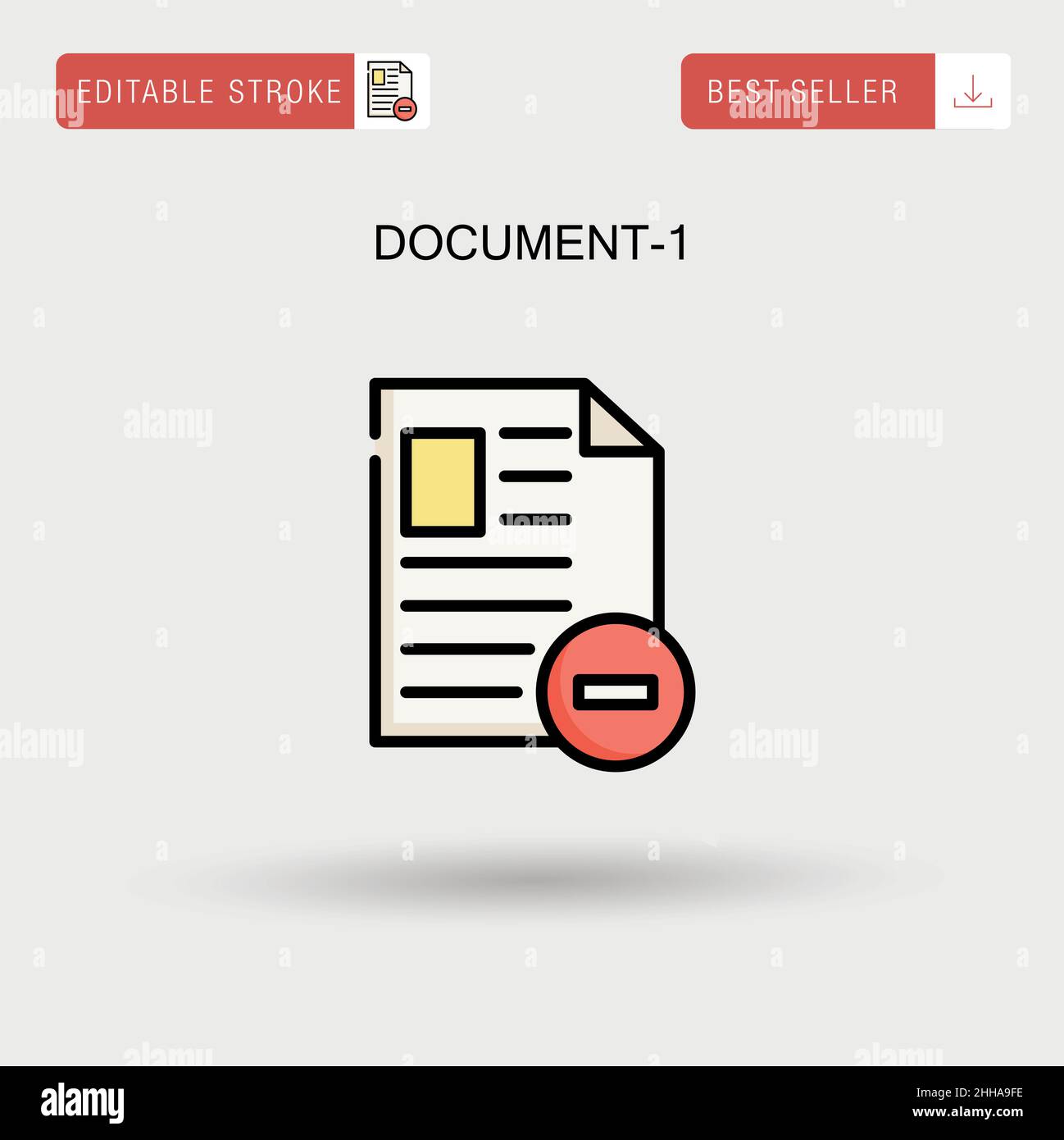 Document-1 Simple Vector Icon. Stock Vektor
