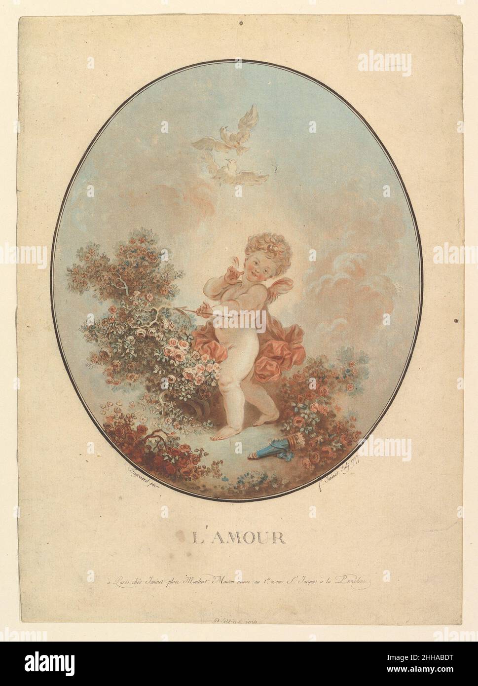 L'Amour n.d. Jean François Janinet Französisch. L'Amour 369415 Stockfoto