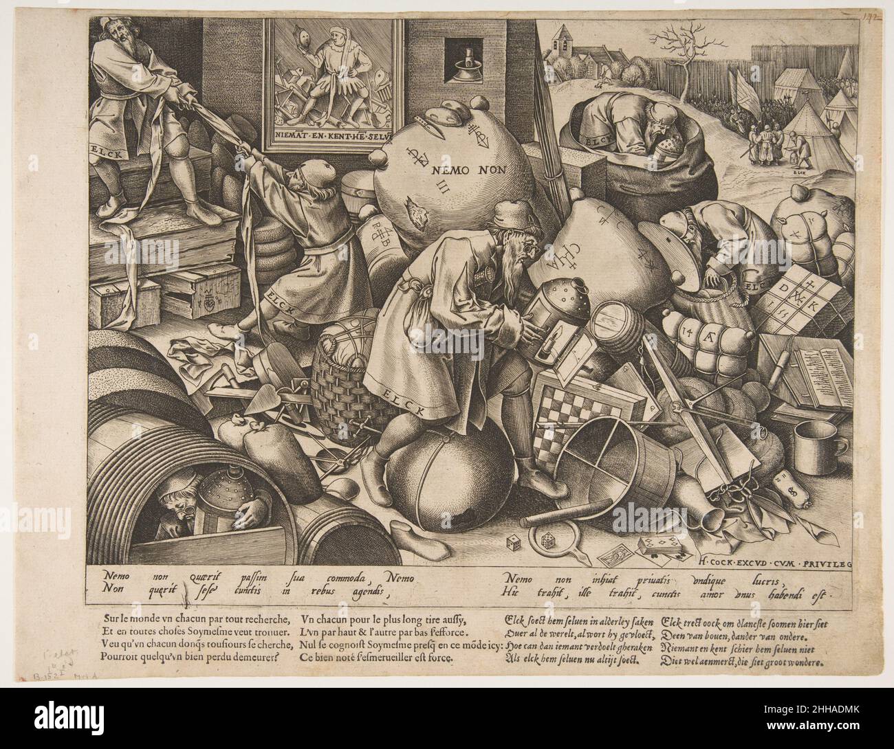 Everyman Ca. 1558 nach Pieter Bruegel der Ältere Niederlandisch. Everyman 392428 Stockfoto