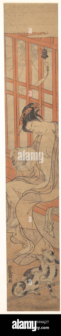 Frau Fanning selbst nach einem Bad Ende 18th Jahrhundert Isoda Koryūsai Japanisch. Frau Fanning selbst nach einem Bad 45269 Stockfoto