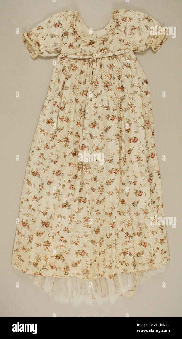 Kleid 1796 Britisch. Kleid. Britisch. 1796. Baumwolle Stockfoto