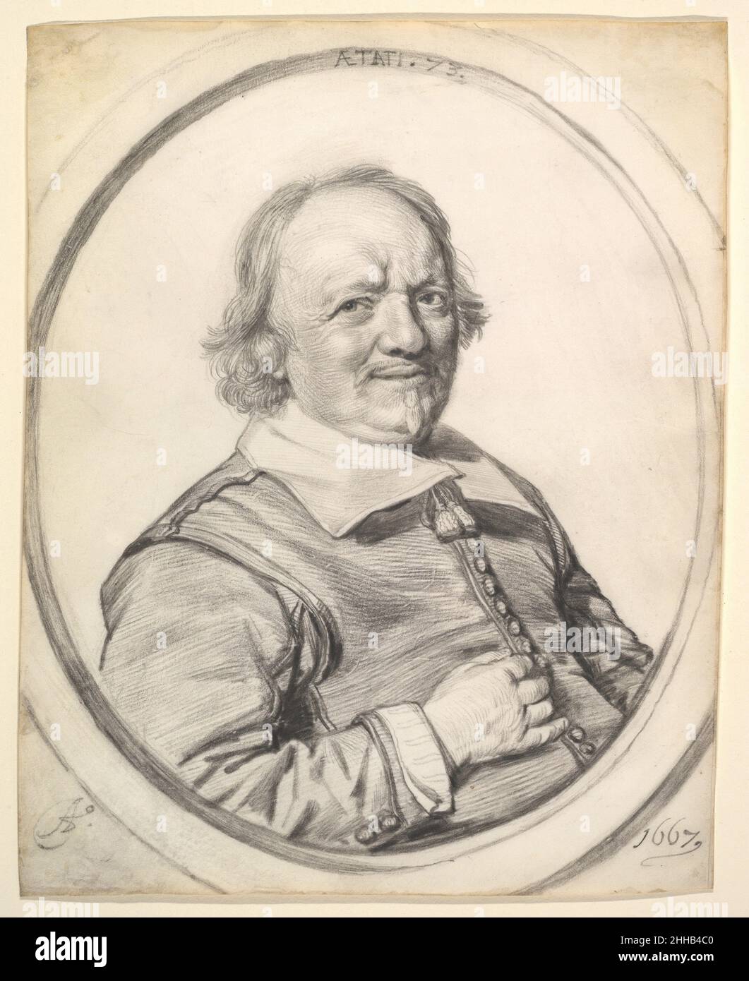 Porträt eines 73 1667-jährigen Gentleman Anonym, Niederländisch, 17th. Jahrhundert Niederländisch. Porträt eines 73 395778-jährigen Gentleman Stockfoto