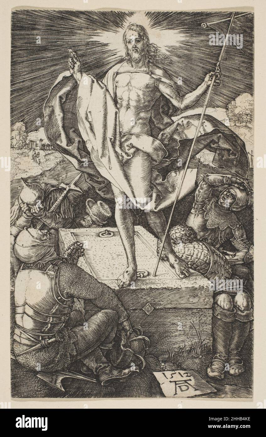 Die Auferstehung, aus der Passion 1512 Albrecht Dürer Deutsch. Die Auferstehung, aus der Passion 391192 Stockfoto