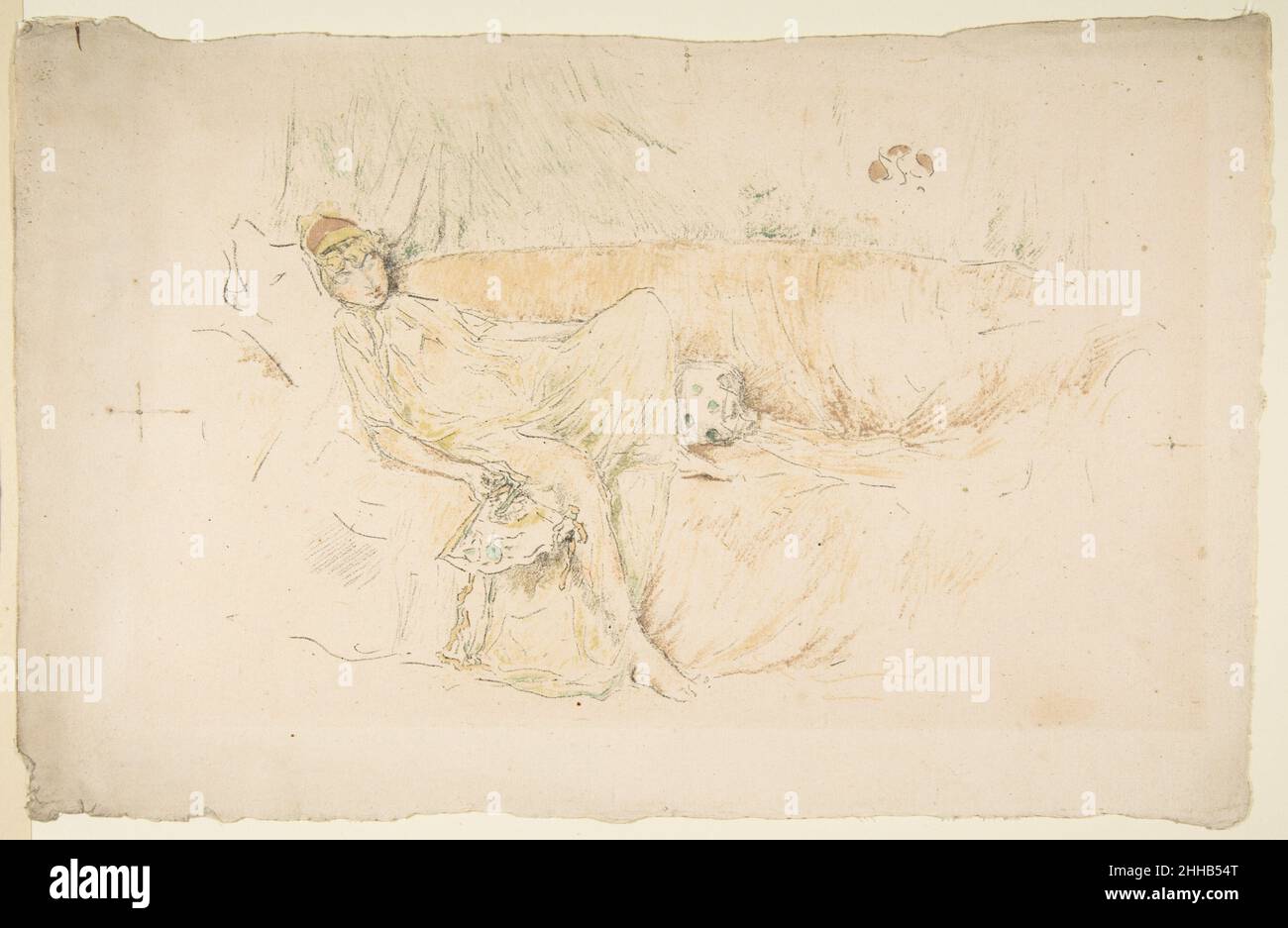 Drapierte Figur Reclining 1892 James McNeill Whistler American. Drapierte Figur Reclining 372704 Stockfoto