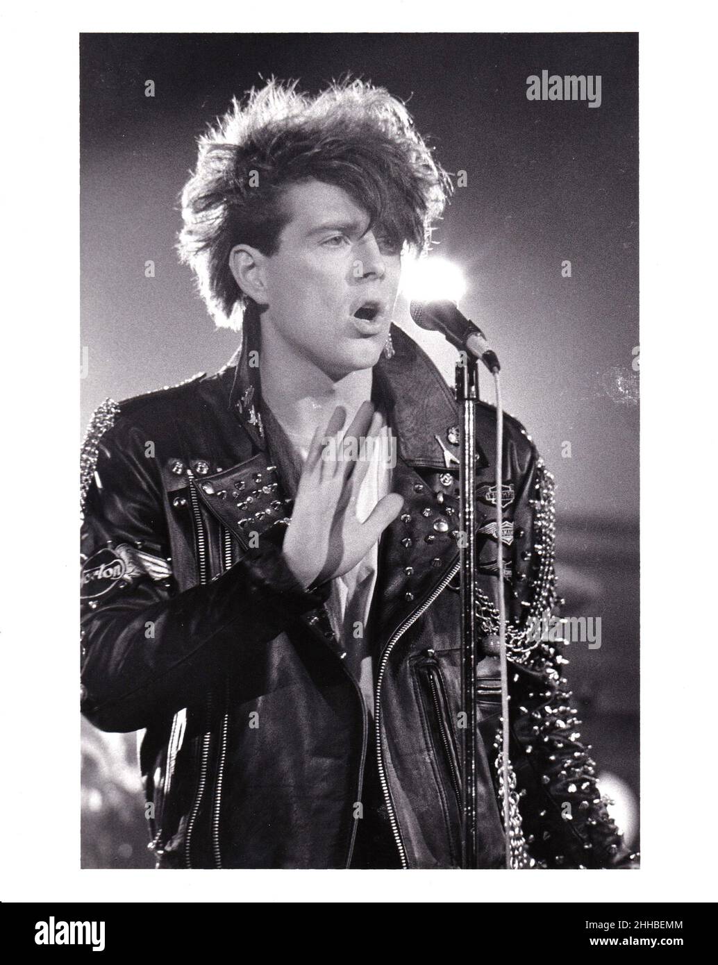 80er Jahre Band The Thompson Twins Bild aufgenommen von Tom Bailey um 1985. Kredit: Ron Wolfson / Rock Negative / MediaPunch Stockfoto