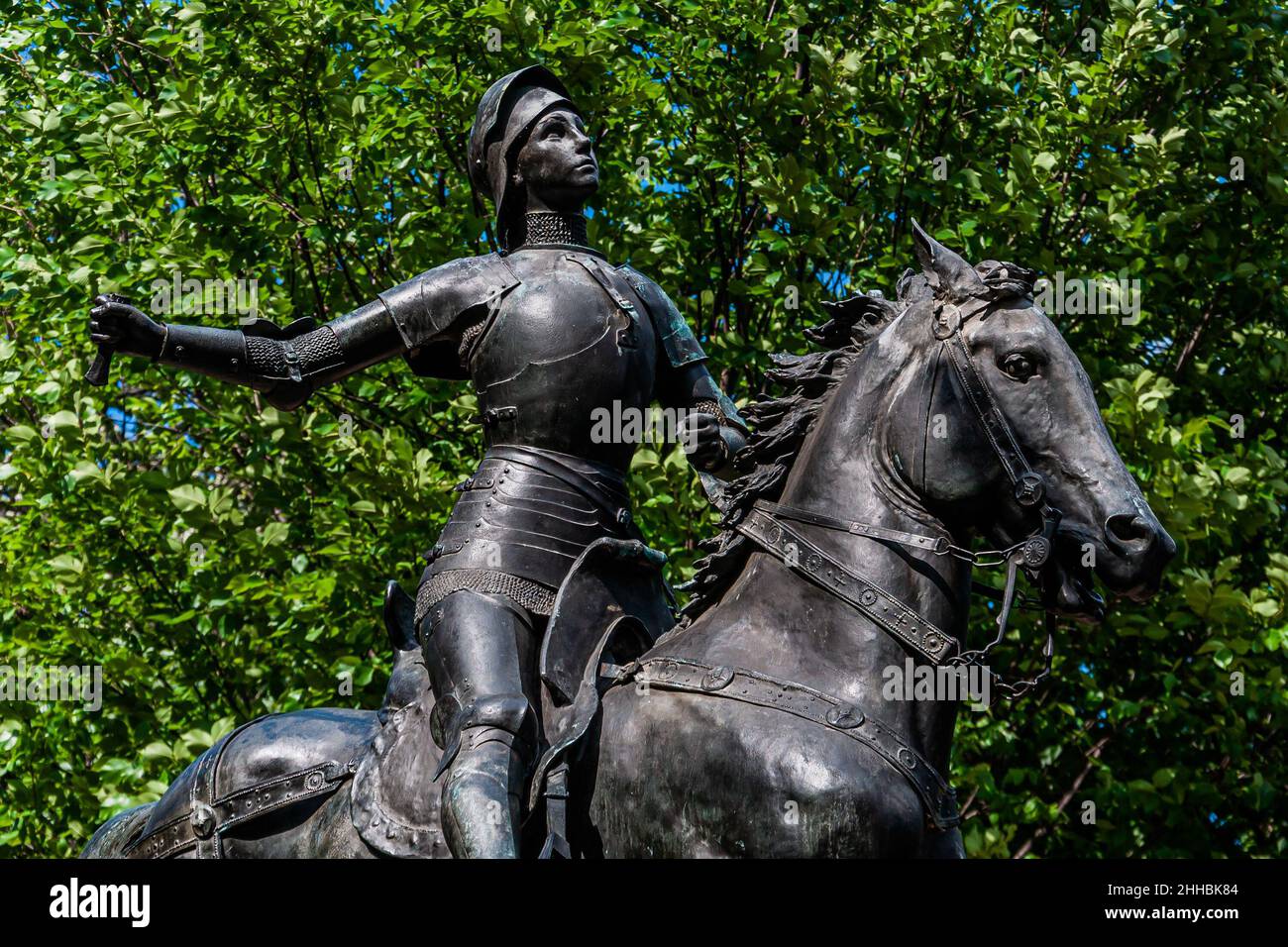 Foto der Jeanne d'Arc Statue, Meridian Hill Park, Washington, DC Stockfoto