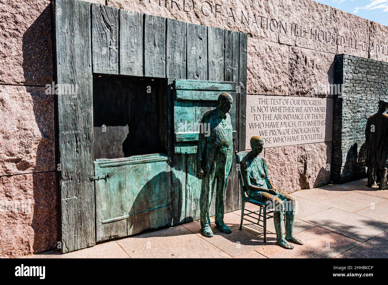 Foto einer Szene der Großen Depression, Franklin Delano Roosevelt Memorial Stockfoto