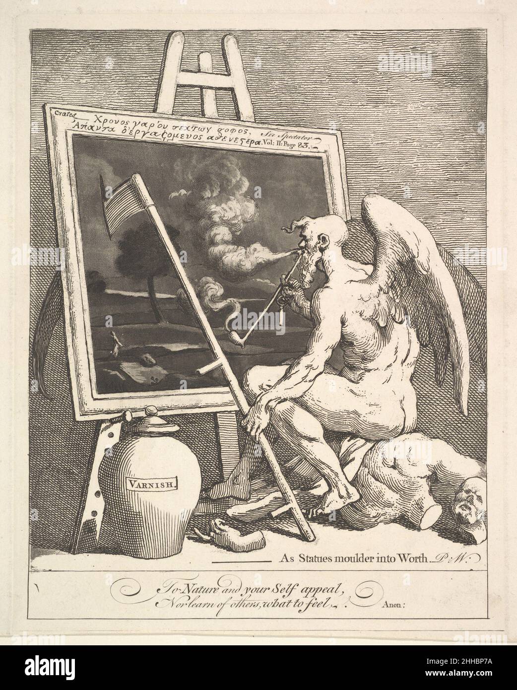 Zeit ein Bild zu rauchen ca. 1761 William Hogarth British. Zeit ein Bild zu rauchen 366151 Stockfoto