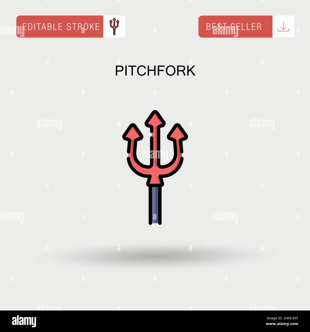 Pitchfork einfaches Vektor-Symbol. Stock Vektor