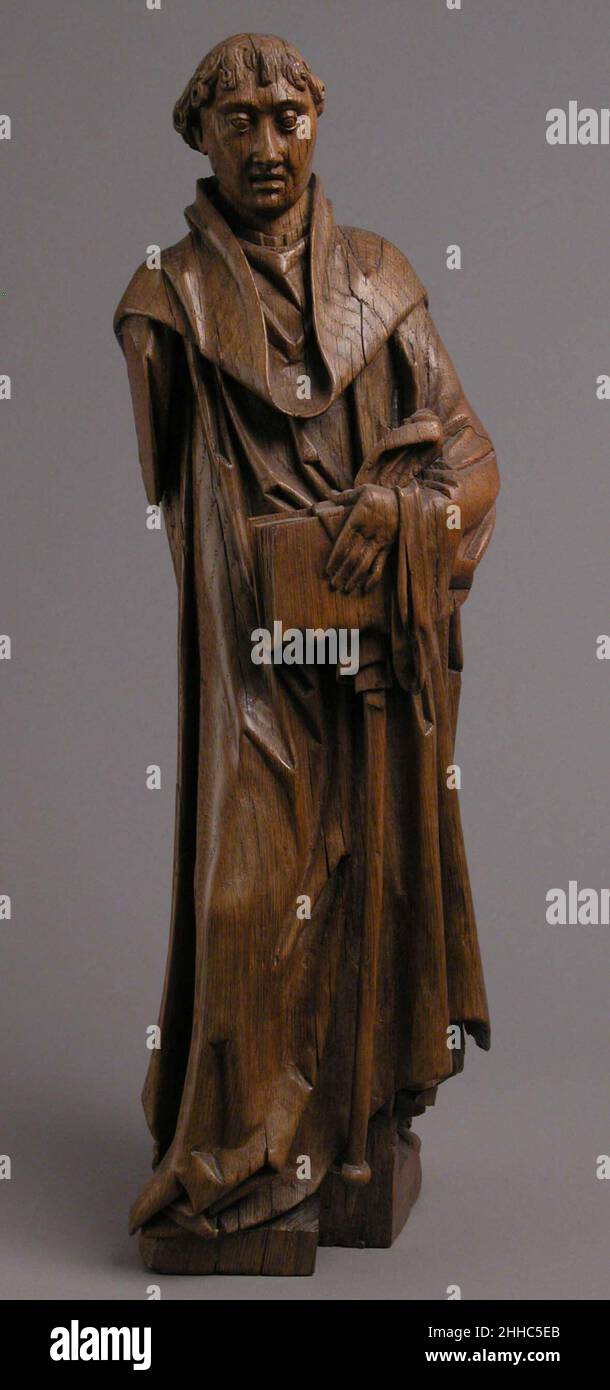 Ges. Abt. Ca. 1500 Niederländisch. Heiliggezogener Abt 463880 Stockfoto