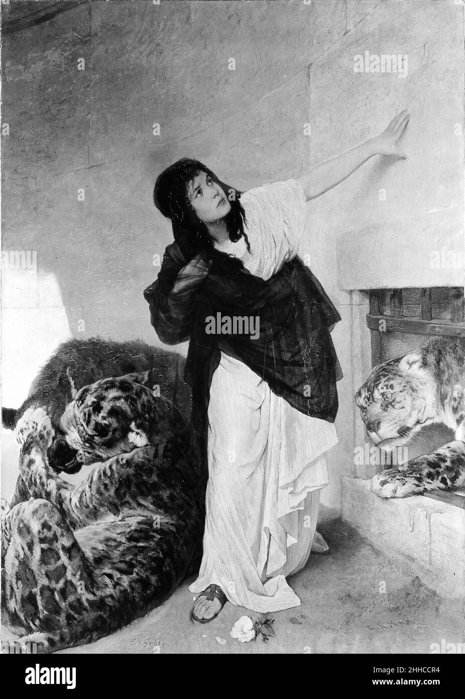 Die letzte Marke: Ein christlicher Märtyrer Gabriel Max Österreicher. Die letzte Marke: Ein christlicher Märtyrer 437045 Stockfoto