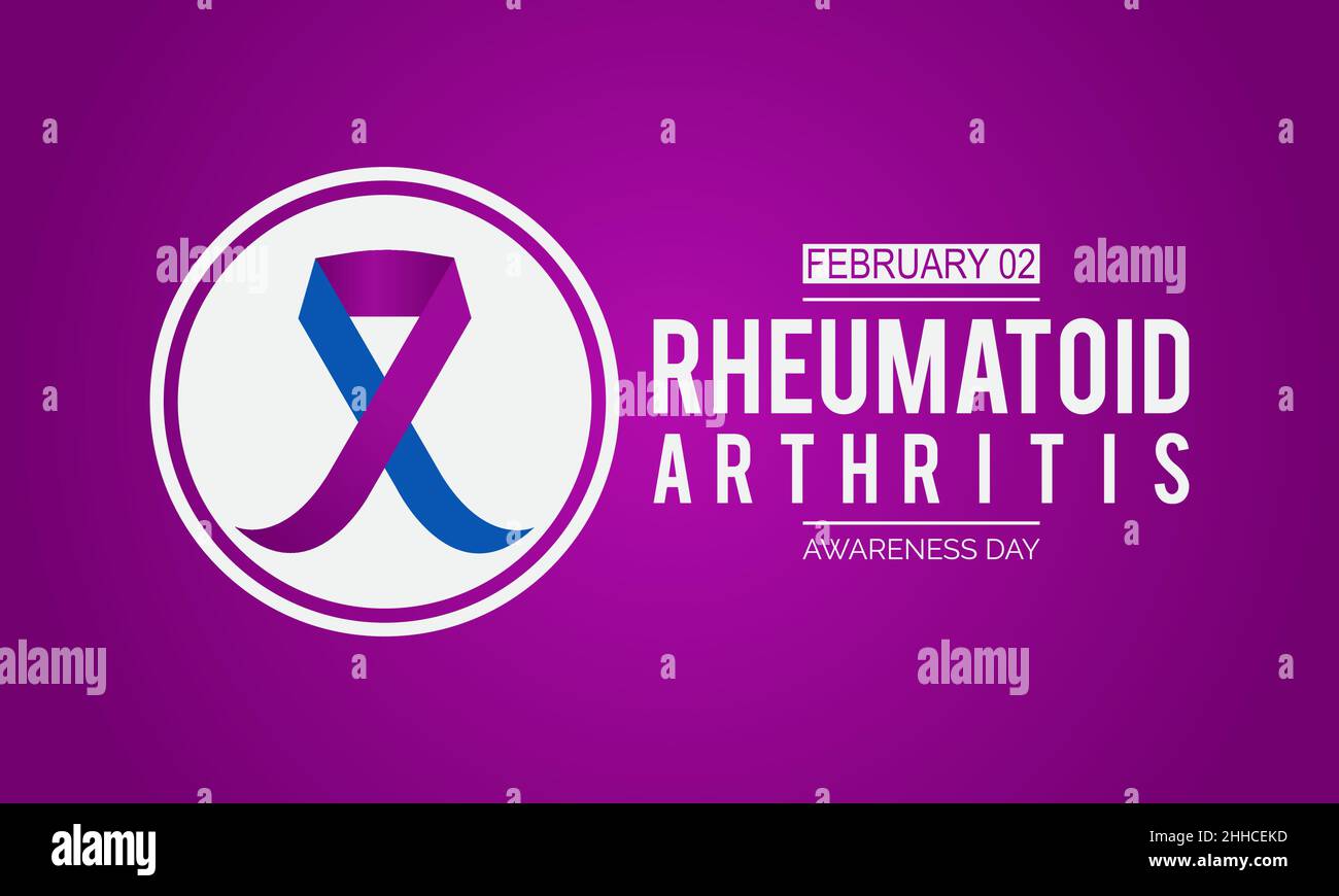 Tag Der Sensibilisierung Für Rheumatoide Arthritis. Medizinische Konzept Vektor-Vorlage für Banner, Karte, Poster, Hintergrund. Stock Vektor