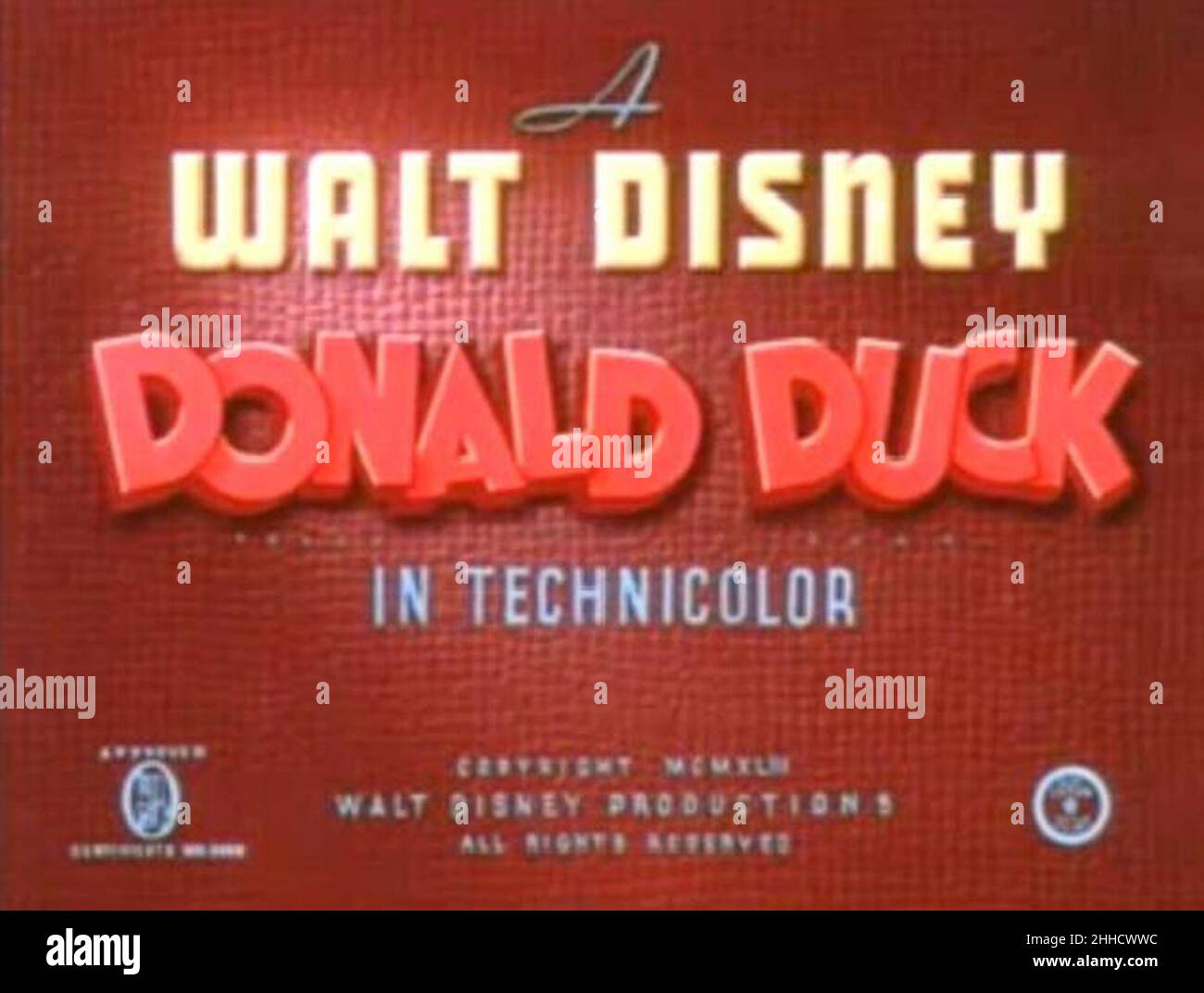 Spirit 43 - Durchschnittliche Donald Duck Titelkarte - títol. Stockfoto