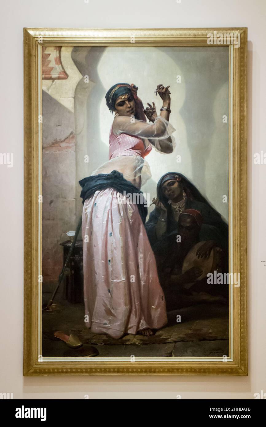 Wiedereröffnung des Musée d'Art de Toulon (Bildunterlage):Pierre François Eugène GIRAUD (1806-1881) Danseuse au Caire (1866) Stockfoto