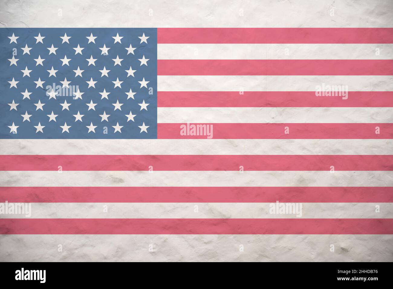 Die Flagge der Vereinigten Staaten von Amerika, oft auch als amerikanische Flagge oder US-Flagge bezeichnet, ist die Nationalflagge der Vereinigten Staaten Stockfoto