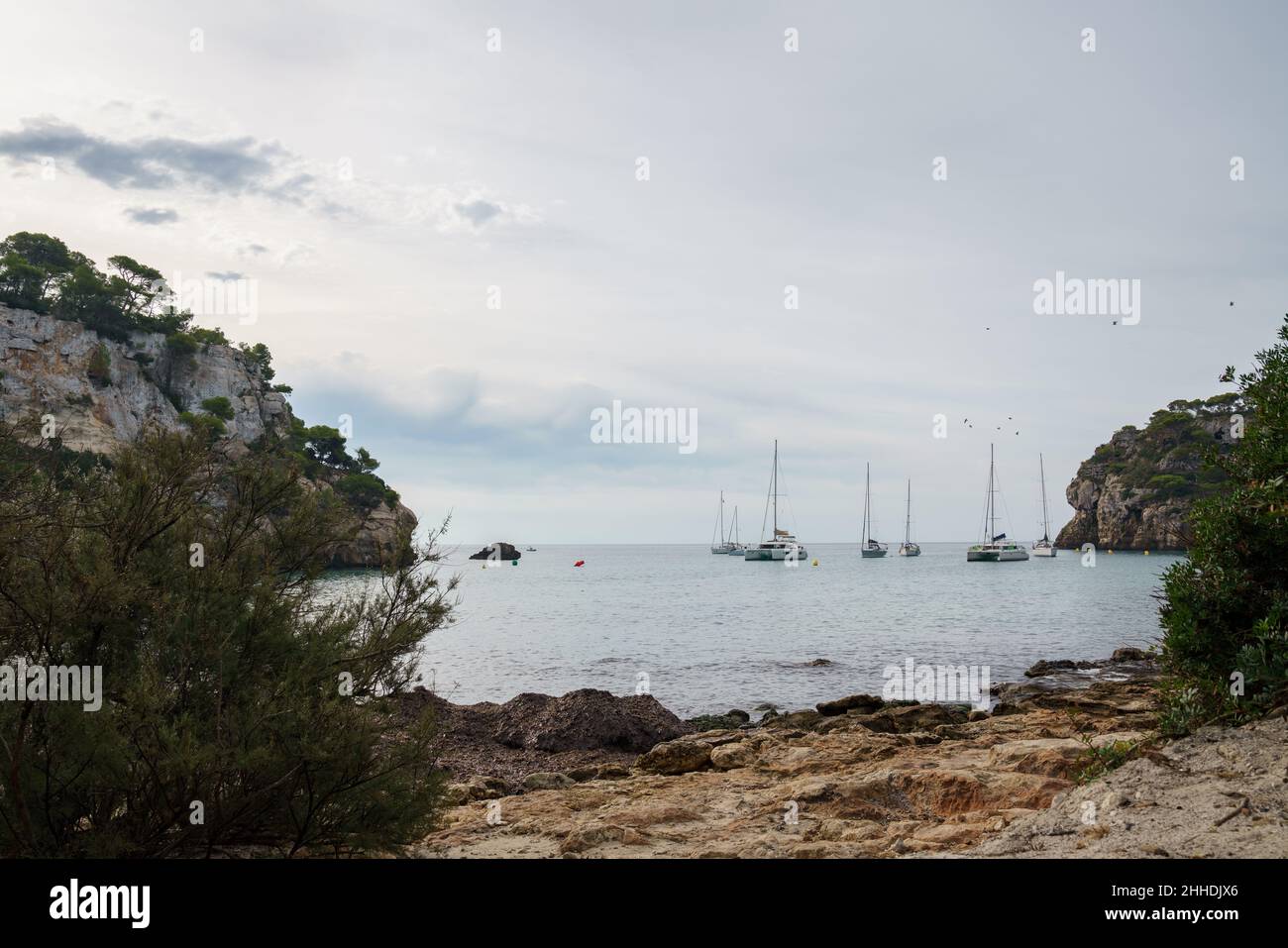 Fantastische Aussicht auf die Strände von Menorca. Stockfoto