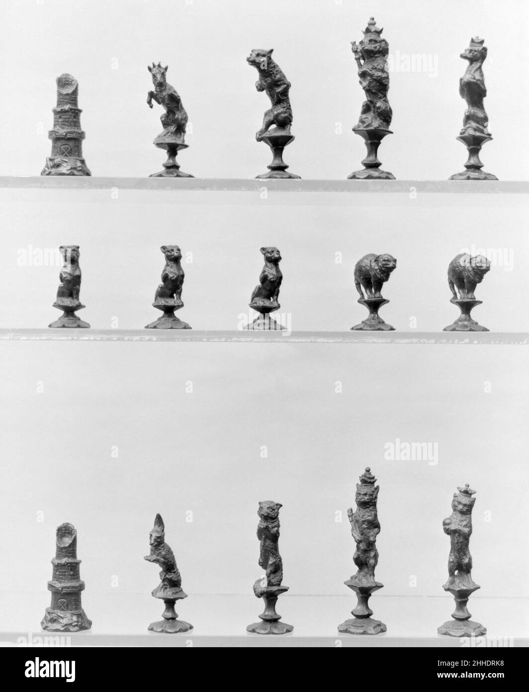 Schachfiguren (32) ca. 1830 E. G. Zimmerman Company, Hanau. Schachfiguren (32) 199966 Stockfoto