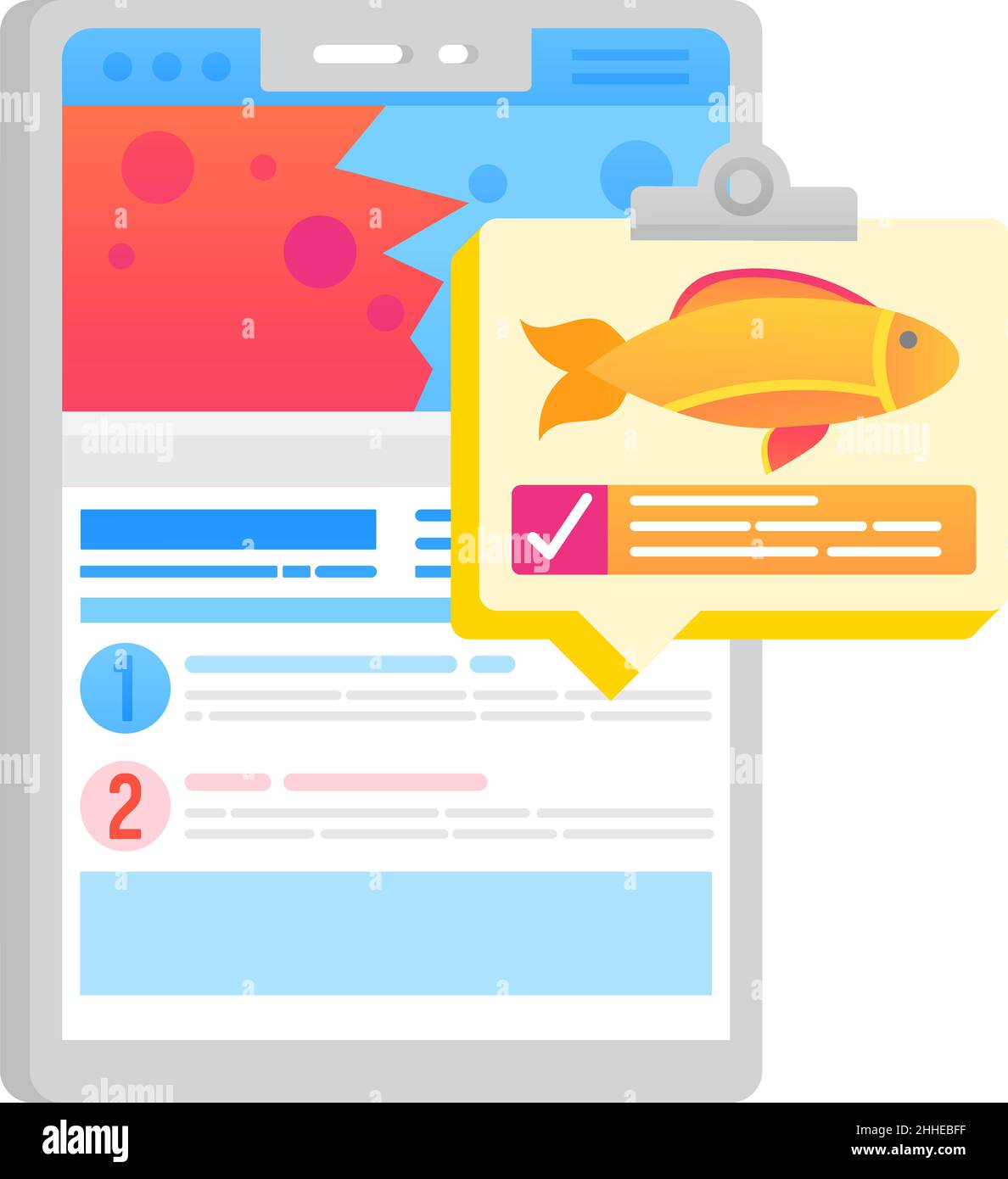 Kochrezept der Anwendung im Mobiltelefon-Symbol Stock Vektor