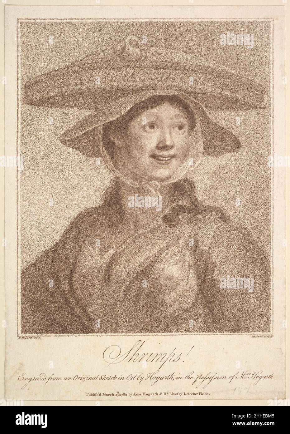 Garnelen! 25. März 1782 Francesco Bartolozzi Italienisch. Garnelen! 396300 Stockfoto