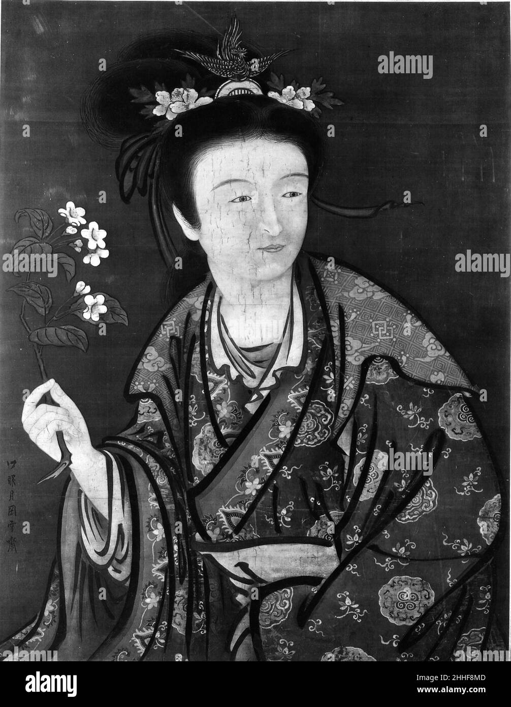 Porträt einer Frau 19th. Jahrhundert zugeschrieben Tsukioka Sessai. Porträt einer Frau 48907 Stockfoto