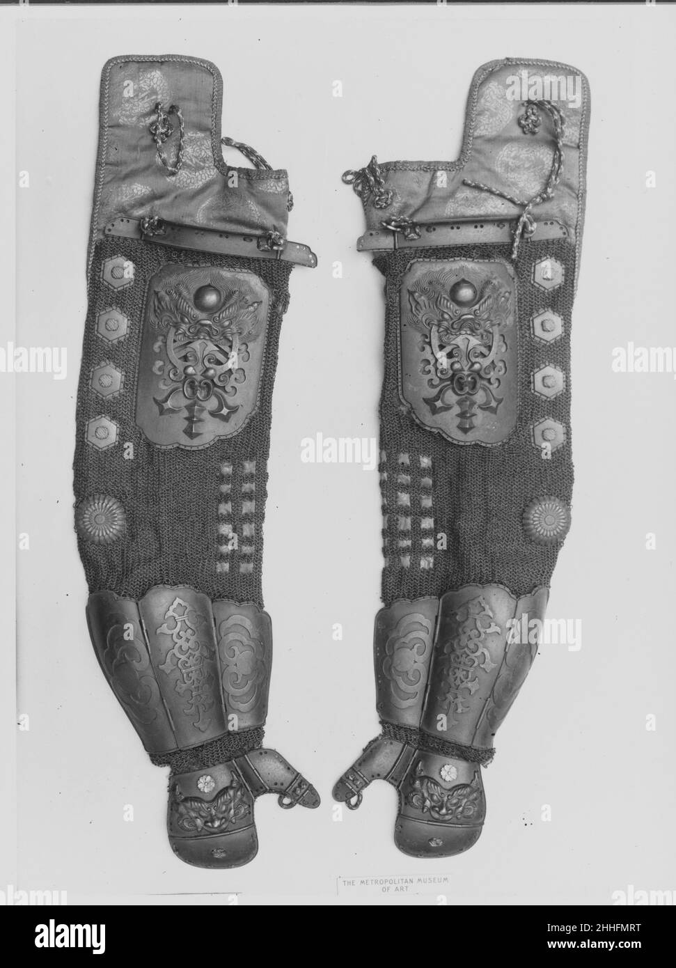 Paar Ärmel (Kotē) Anfang des 18th. Jahrhunderts Japanisch. Paar Ärmel (Kotē) 22162 Stockfoto