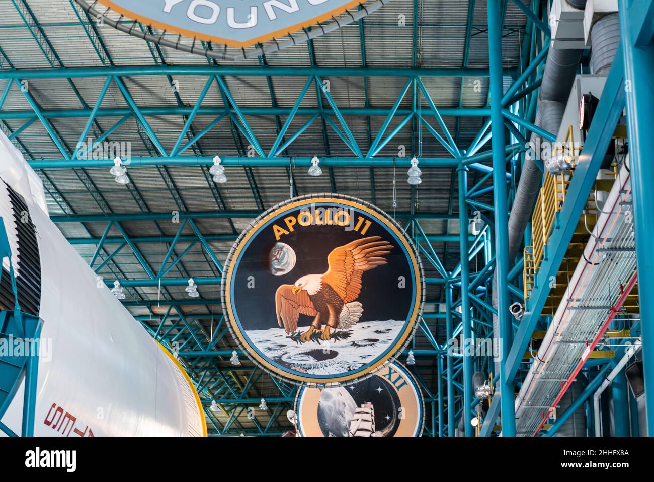 Cape Canaveral, Florida, Vereinigte Staaten von Amerika - DEZEMBER, 2018: Blick auf die wunderschönen Rockets im Kennedy Space Center Visitor Complex in Cape Canaveral, Stockfoto