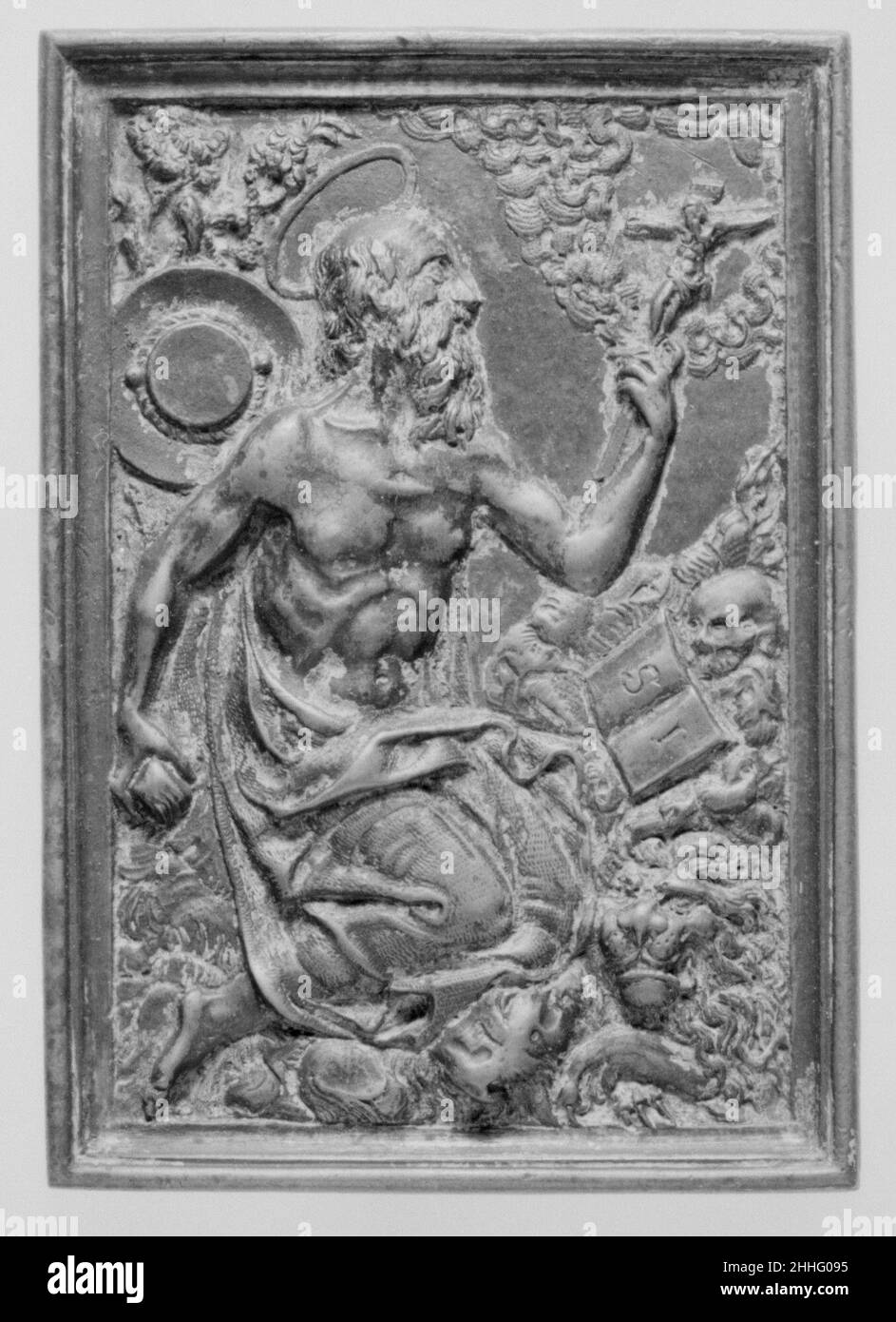 St. Jerome in der Wildnis 16th Jahrhundert Spanisch. St. Jerome in der Wildnis 202455 Stockfoto