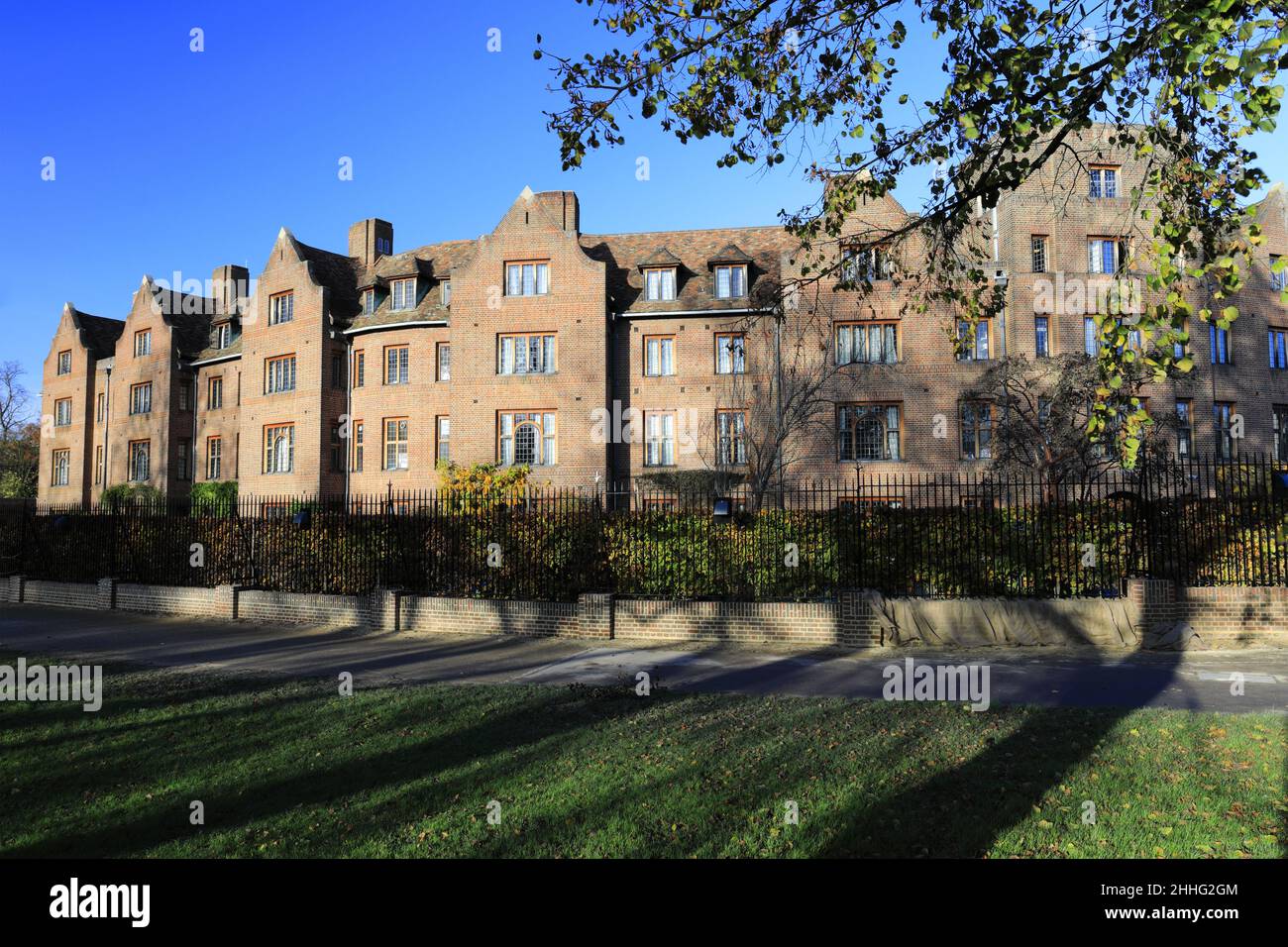 The Frontage of Queens College, Silver Street, Cambridge City; Cambridgeshire, England, VEREINIGTES KÖNIGREICH Stockfoto