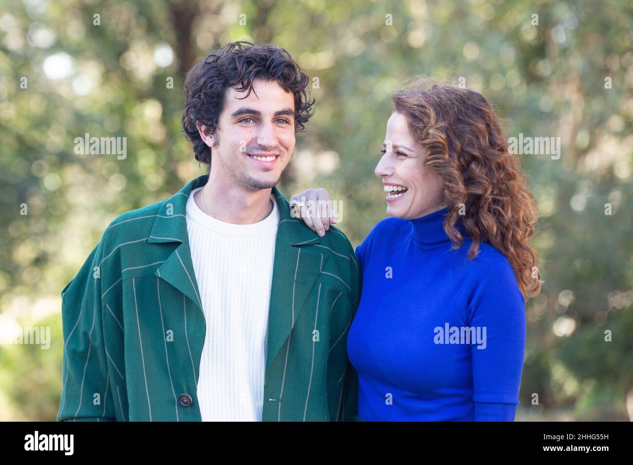 Anna Ammirati und Luigi Fedele nehmen an der Fotoaufnahme des Films „La notte più lunga dell'anno“ in der Casa del Cinema in Rom Teil (Foto von Matteo Nardone / Pacific Press) Stockfoto