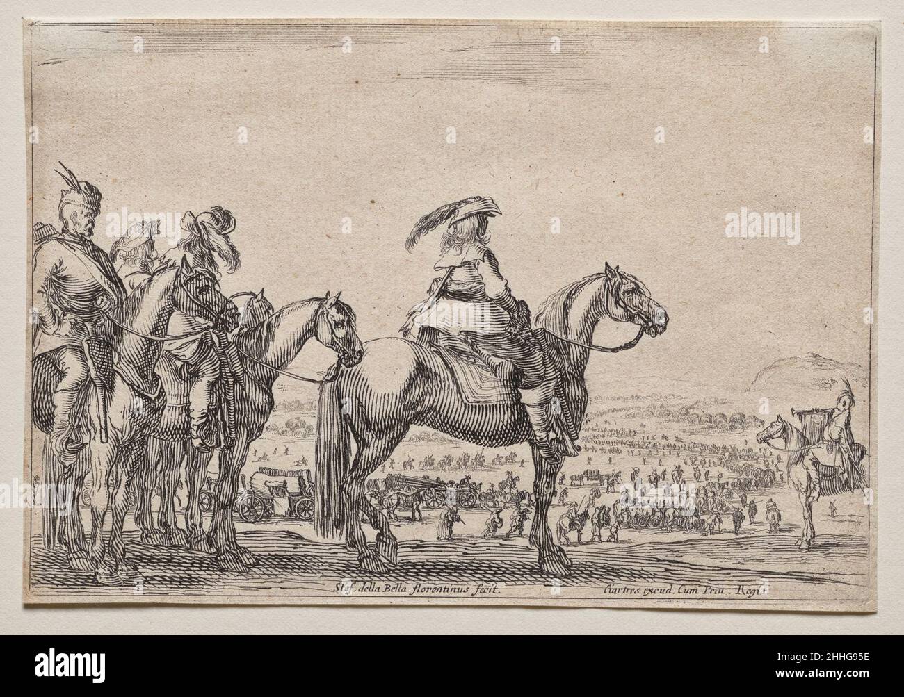 Stefano della Bella (Italienisch, 1610-1664) - ein Feind auf dem Marsch Stockfoto