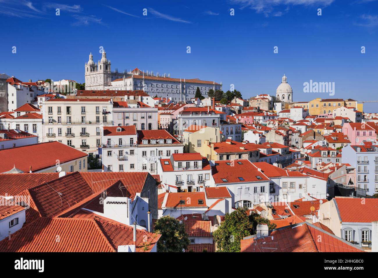 Blick auf die Stadt Lissabon, Portugal Stockfoto