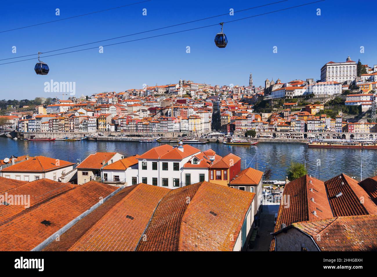 Porto, Portugal Altstadt am Douro Fluss Stockfoto