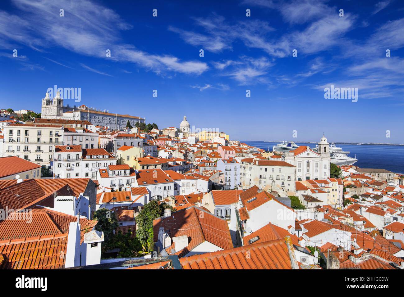 Blick auf die Stadt Lissabon, Portugal Stockfoto