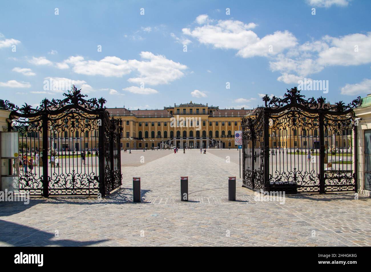 Wien, Österreich, 22. Juli 2021.das Schloss Schönbrunn im Rokoko-Stil gehört seit 1996 zum UNESCO-Weltkulturerbe. Stockfoto